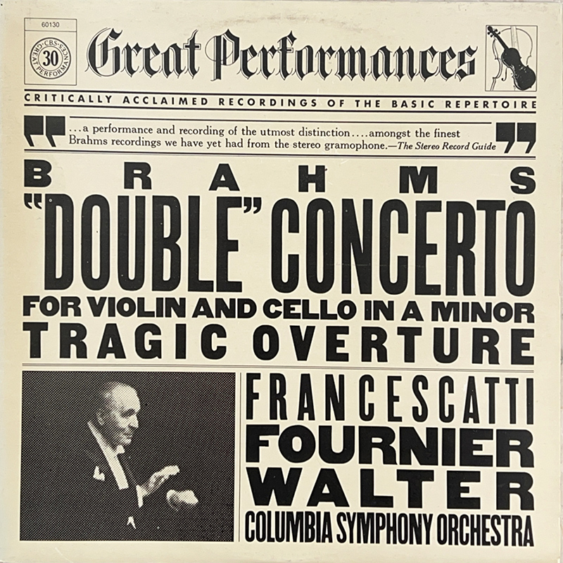Double Concerto For Violin And Cello In A Minor / Tragic Overture