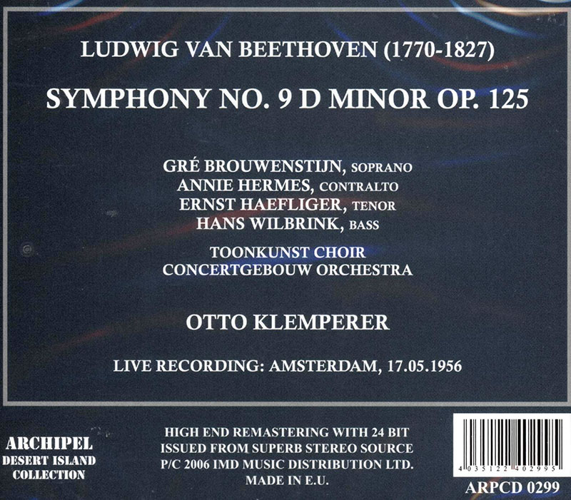 Club CD: BEETHOVEN - Symphony No.9