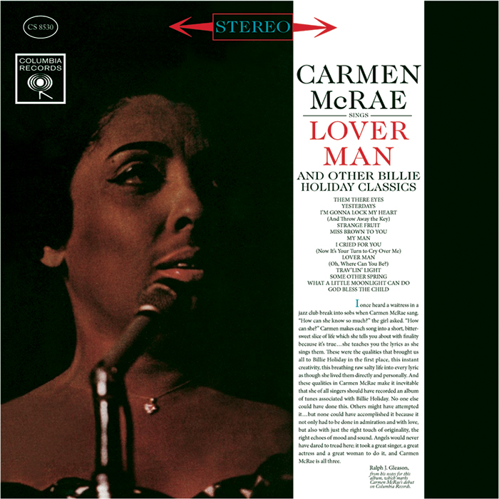 Carmen McRae sings Lover Man and other Billie Holiday Classics