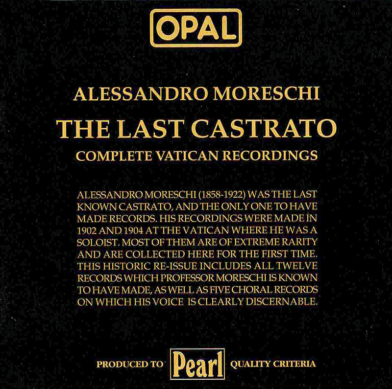The Last Castrato - Complete Vatican Recordings
